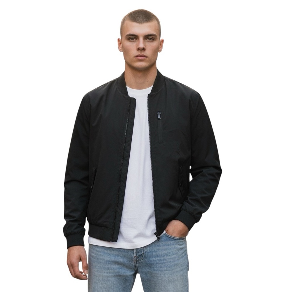 John Varvatos Bomber Jacket XXL Black - Picture 8 of 16